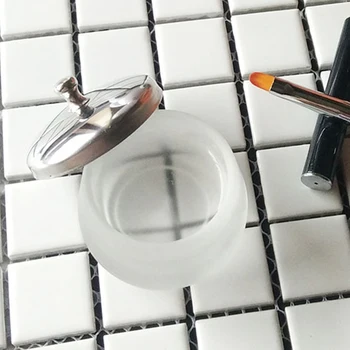 

Large Matte Glass Dappen Dish Acrylic Liquid Powder Container Holder Salon Nail Supplement