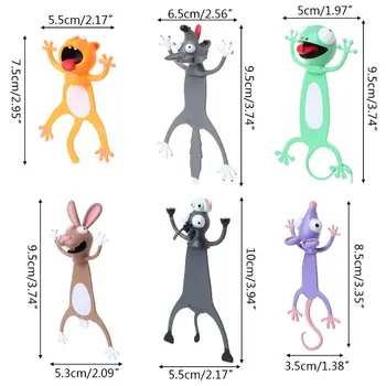 

3D Stereo Cartoon Lovely Animal Bookmark Cute Cat Rabbit Funny Student Kids Gift School Stationery