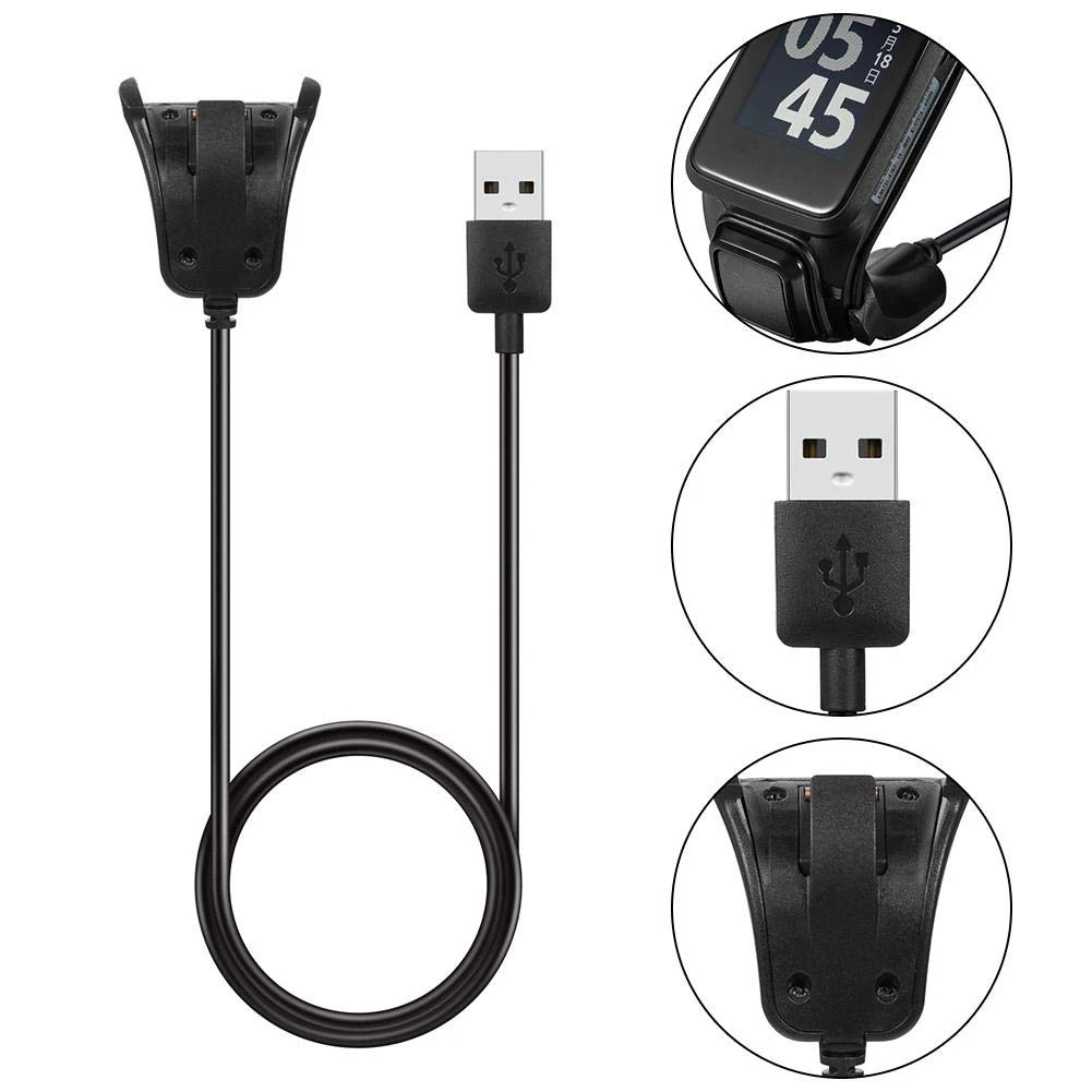 Умные часы USB зарядное устройство зажим зарядный кабель для TomTom ADVENTURER Golfer 2 Runer2/3 Runner 2/3 Spark3 gps часы дропшиппинг