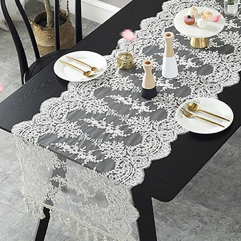 

Lychee Rectangular Modern Lace Table Runner Simple Table Runner for Home Wedding Birthday Party Outdoor