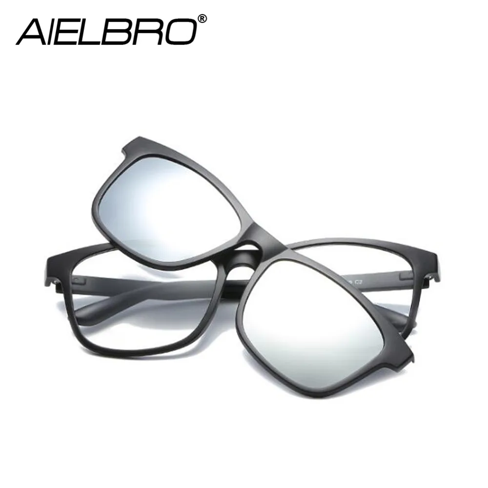 Eyeglasses Frame Women Fashion Frames Clip on Glasses Polarized Lens Sunglasses