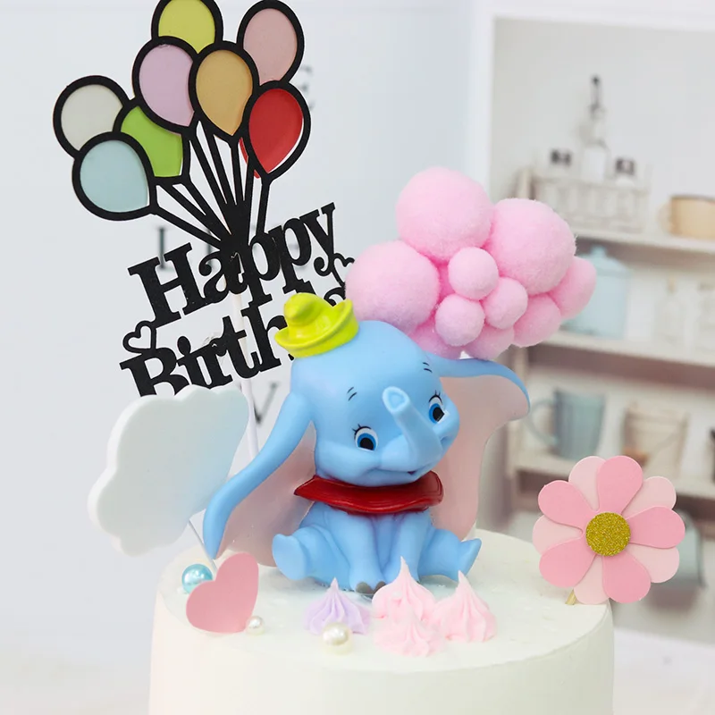 Украшение для выпечки торта, декоративные украшения для детского торта на день рождения, маленькие украшения для торта в виде слона, куклы