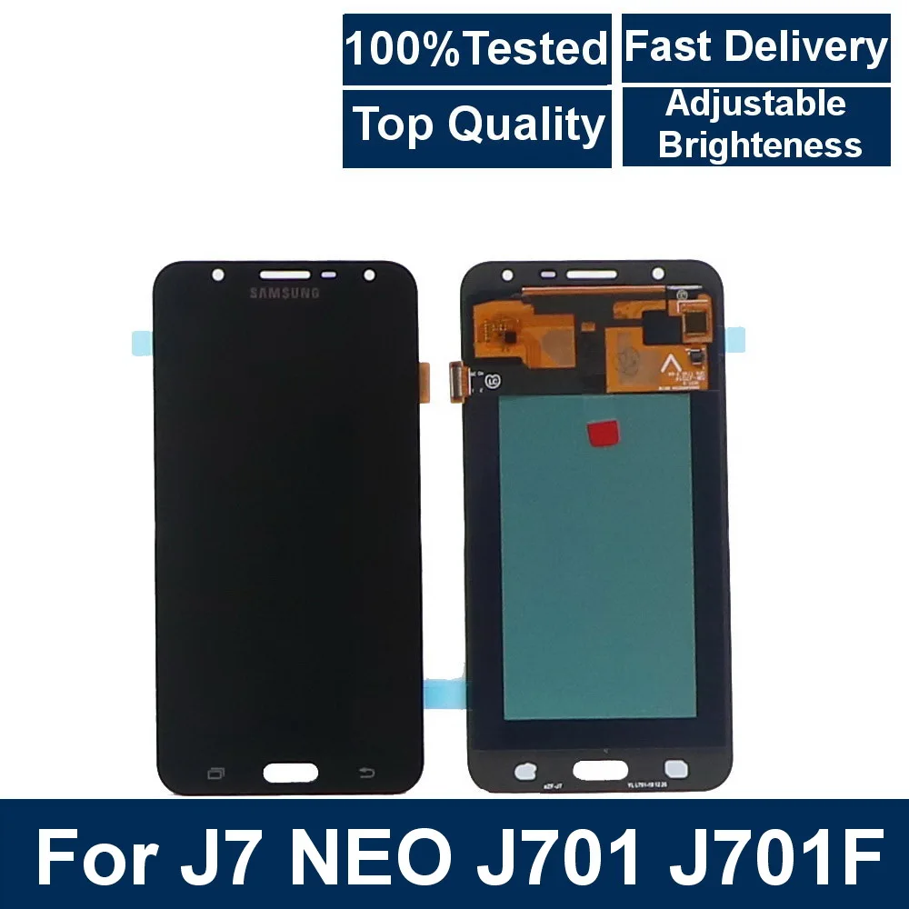 Подходит для мобильного телефона SAMSUNG Galaxy J7 lcd J701 NEO J701F J701H ЖК-дисплей сенсорный экран дигитайзер с регулировкой яркости