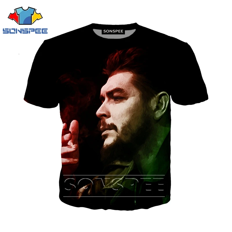 Футболка с 3d принтом аниме уличная одежда, мужской и женский костюм Che Guevara модная футболка детские футболки Harajuku, Забавные футболки homme, футболка S69 - Цвет: 7