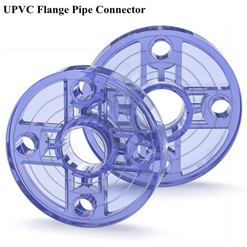 

1pc I.D 20~63mm Transparent UPVC Flange Pipe Connector Aquarium Fish Tank Adapter Tube Joint Hardware Fittings Aquarium Supplies