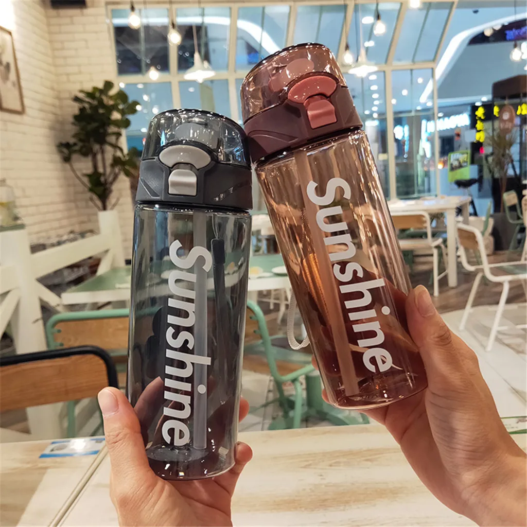 Спортивная бутылка для воды с соломинками крышки для взрослых детей Велоспорт Фитнес Высокая емкость бутылки для воды бутылка для напитков
