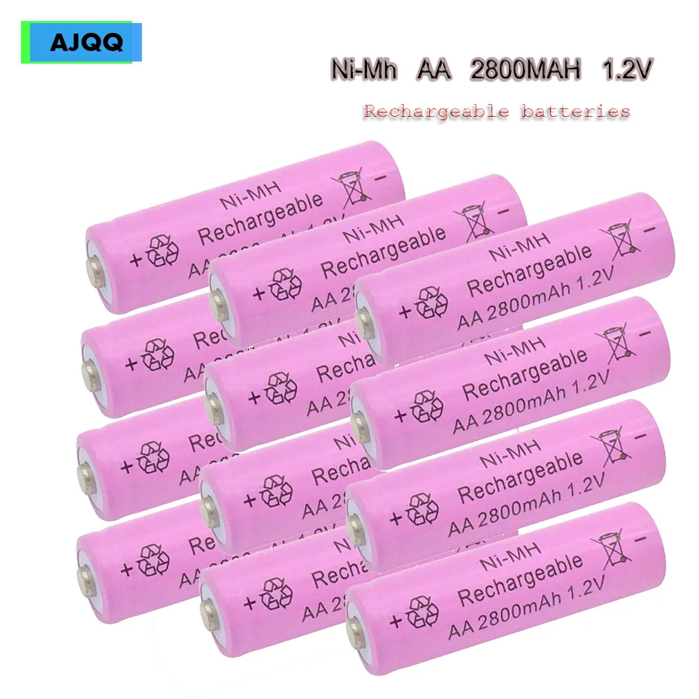 Заводская цена AJQQ Ni-MH аккумуляторы aa 2800mah 1 2V аккумулятор аккумуляторная батарея