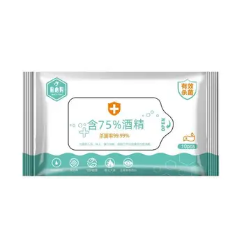 

200Pc 75% Disinfection Alcohol Disposable Wet Wipes Antiseptic Cleaning Sterilization Health Care Skin Cleaning Care Free Ship