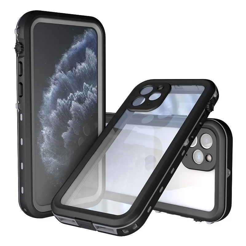 DOT Series Black Противоударный подводный чехол для iPhone 11 Pro 11 чехол для спорта на открытом воздухе IP68 водонепроницаемый пылезащитный чехол для дайвинга для iPhone 11 Pro Max - Цвет: DOT Series Black