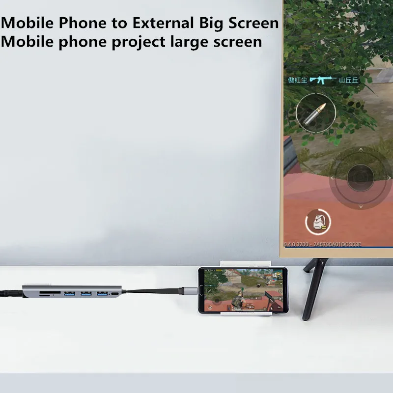 Usb type-c концентратор Thunderbolt 3 к HDMI 4 к USB 3,0 с TF SD слотом USB-C мощность PD 9в1 концентратор для Macbook Pro для huawei для Xiaomi