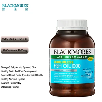 Blackmores Odourless Fish Oil Omega3 1000mg 400Caps Fatty Acids EPA DHA Healthy Brain Eye Brain Joint System Nervous Development