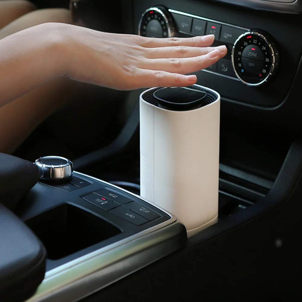 Автомобильный очиститель воздуха AUDEW PM2.5 с цифровым дисплеем, мониторинг в реальном времени, атмосферный светильник, автомобильный освежитель воздуха, удаление формальдегида, бактерий