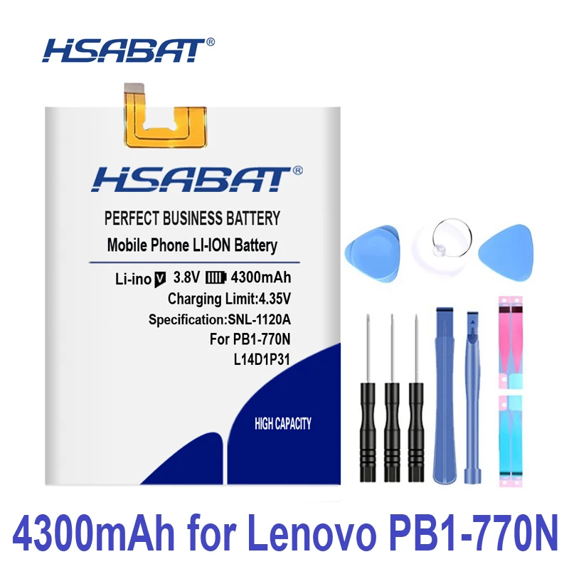 HSABAT 4300 мАч L14D1P31 аккумулятор для lenovo PB1-770N PB1-770M PHAB Plus