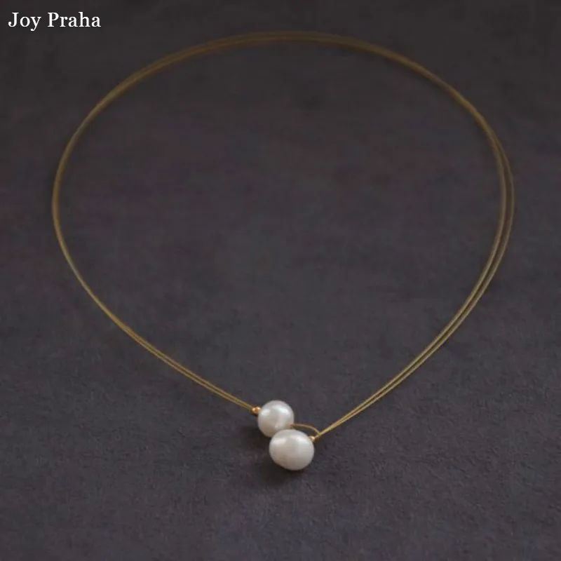 

Simple soft steel pearl necklace / Niche design necklace double collar / wholesale dropshipping