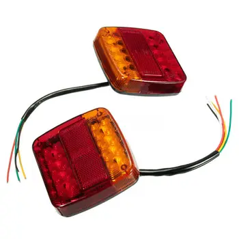 

2pcs 12V LED Car Trailer Truck Taillight Brake Stop Turn Signal light Shock Resistant Universal car Signal Lamp