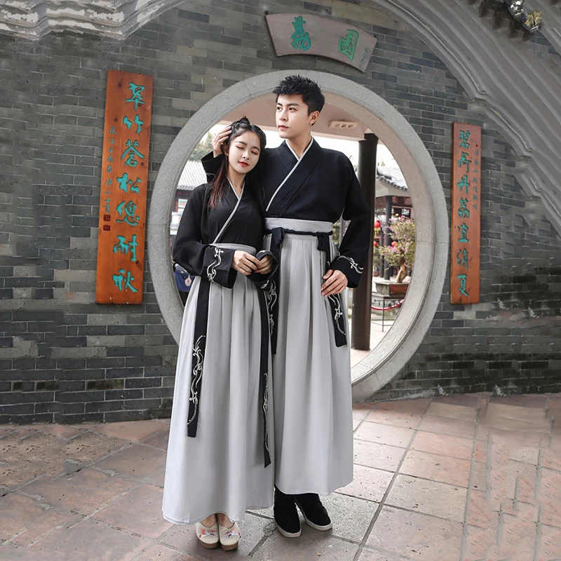 Для мужчин/женщин Hanfu древний китайский традиционный костюм Танга для взрослых Фея/Рыцарь Хэллоуин Косплей Костюм dldl4200