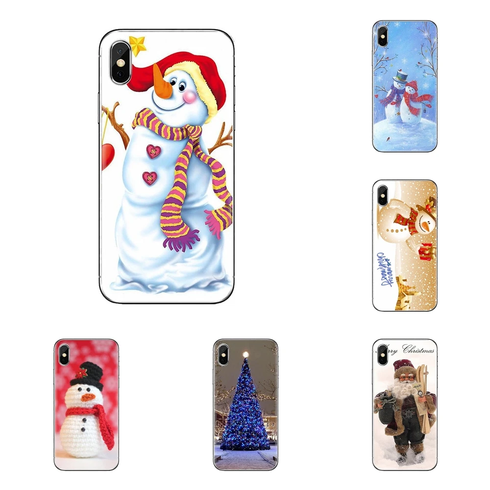 Para Samsung Galaxy S3 S4 Mini S6 S7 borde S8 S9 S10 Plus nota 3 4 5 9 fundas para teléfono Navidad Santa muñeco de nieve|Fundas ajustadas| - AliExpress