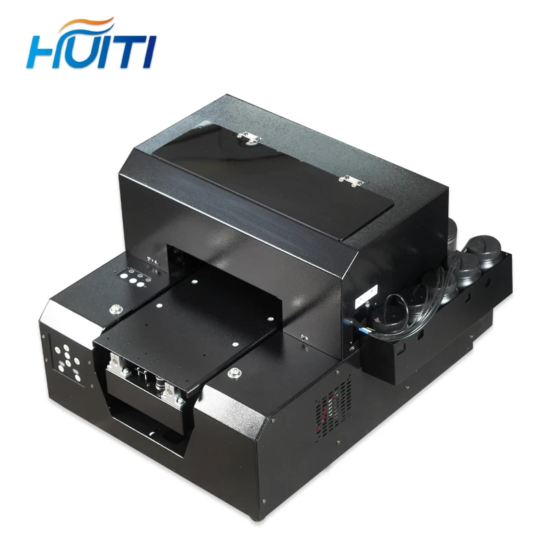  Huiti 3D Flatbed A4 UV Printer For Acrylic Metal TPU Mobile Cover Printing Machine Small Size Easy 
