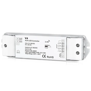 

Led RGB Rgbw Strip Controller V4 4CHx5A Wireless Receiver 12V Led Strip Rgb Rgbw Controller