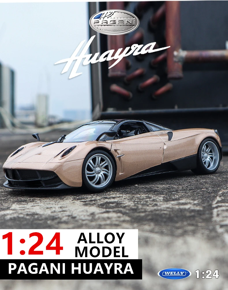 WELLY 1:24 Масштаб Металл литье под давлением классический Pagani Huayra модель автомобиля игрушка сплав автомобиль подарки Детские игрушки для детской коллекции