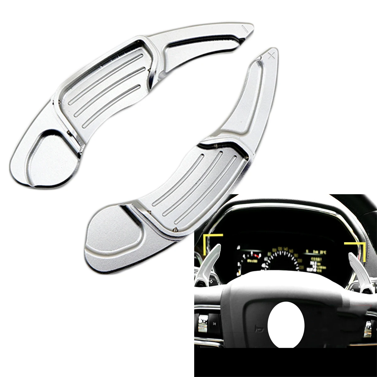 

For Lincoln MKT MKZ MKC MKS MKX Continental 2013-2019 Gear Steering Wheel Shift Paddle Shifter Extension Cover trim