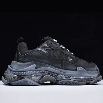 

Marca de luxo quente casual casal sapatos femininos designer esportes moda couro rendas até sapatos corrida cores misturadas