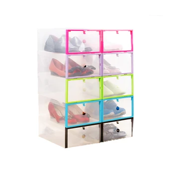 

Transparent shoe box storage shoe boxes thickened shoes organizer box can be superimposed combination Shoe rack
