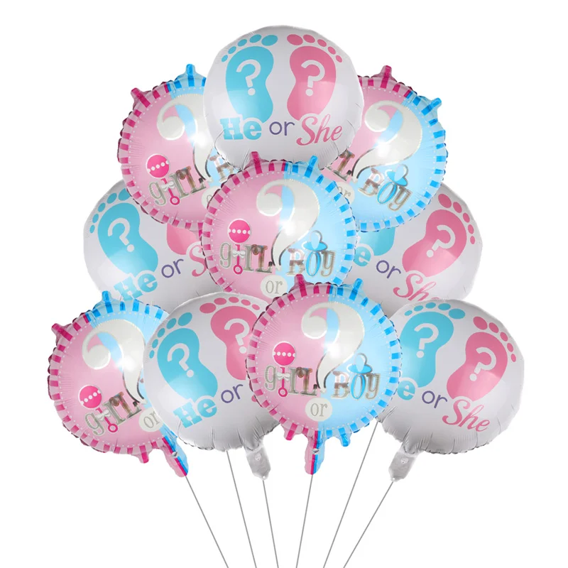 

10pcs 18inch Gender Reveal Balloon Boy or Girl Foil Balloons Helium Globos Gender Reveal Party Decoration Supplies Baby Shower