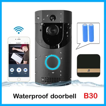 Anytek B30 WIFI Doorbell B30 IP65 waterproof Smart video Door chime 720P wireless intercom FIR Alarm IR night vision IP camera