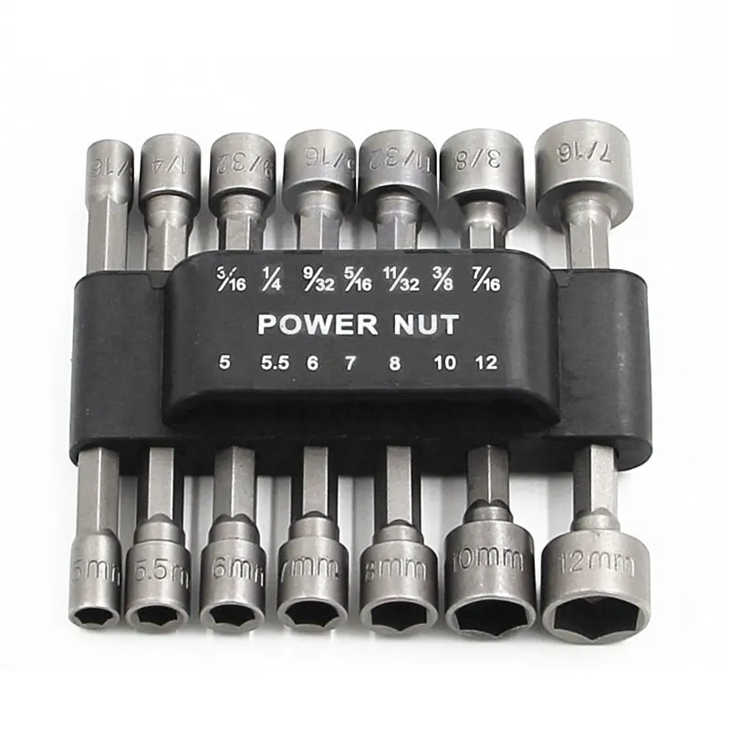 

14pcs Hex Handle Wrench Screwdriver Set Bit Set For Electric Screwdriver Hand Tools Power Nut Driver Set Socket Adapter