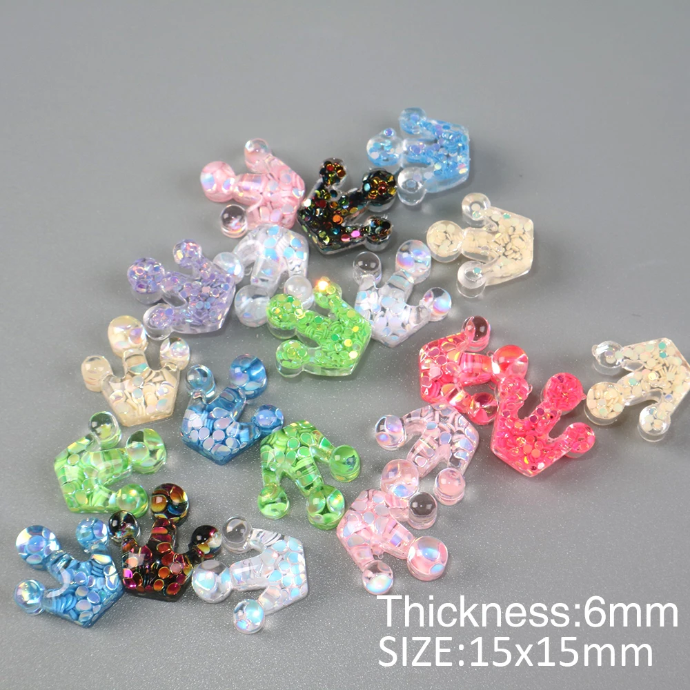 David accessories 50 шт./лот цветок звезда прозрачный блеск 3D смолы DIY для лук мешок материал украшение дома смешанные цвета, 50Yc8151