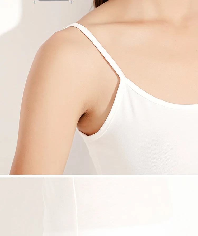 19 стиль лето Прохладный ощущение модал женские Seemless Camisole тонкие плечи дышащий база тонкий Fit Верхняя одежда нижнее белье