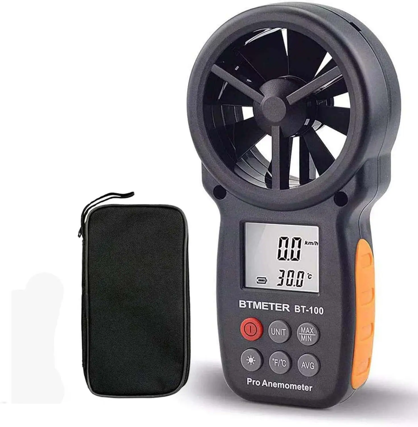 

BTMETER Digital LCD Anemometer Handheld Wind Speed Meter for Measuring Wind Speed, Temperature and Wind Chill with Backlight