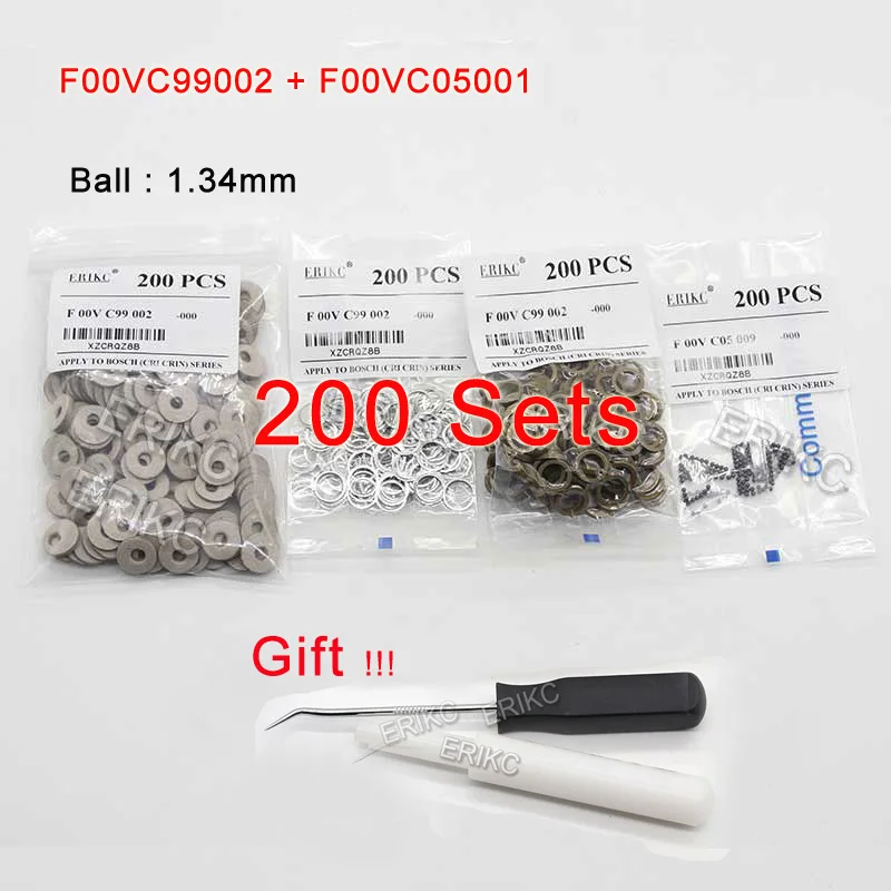 US $61.50 F00vc99002 Diesel Injector Valve Repair Kits Steel Ball F00vc05001 134mm Fuel Injector Ball Kit For Bosch Erikc Wholesale