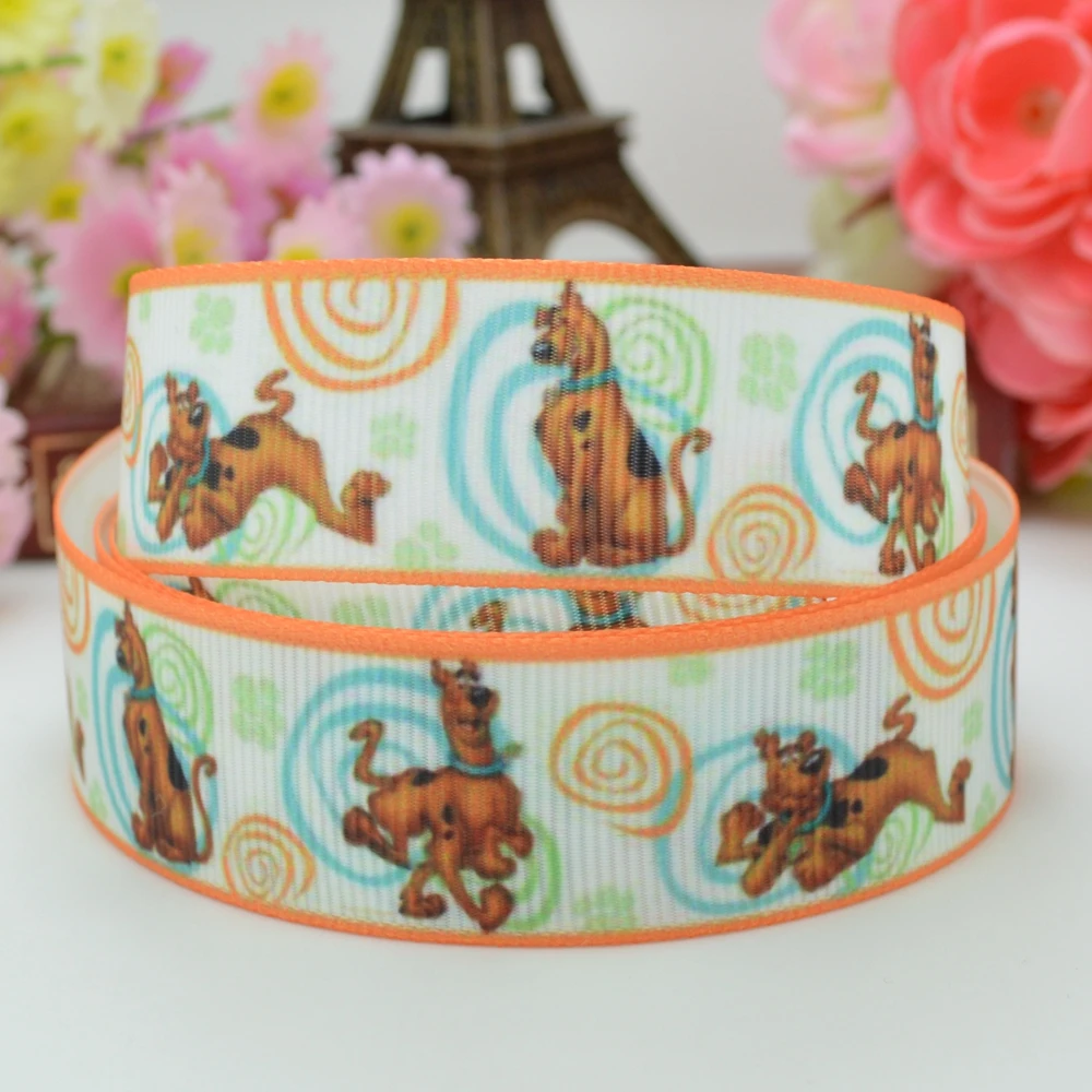 10 Yards 22mm 7/8" cute cartoon Printed grosgrain ribbon hair bow Headwear DIY hair accessories retail B0929