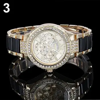 

WomenWrist Watch Fashion Roman Numerals Rhinestone Alloy clock Analog Quartz Dress Wrist Watch reloj mujer Ladies Watch