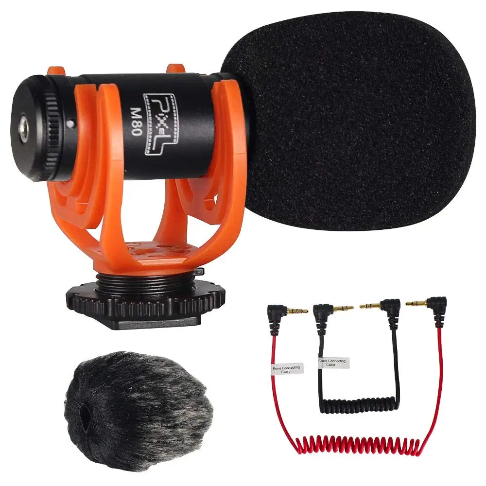 

Condenser Video Recording Microphone for Iphone Smartphone for Nikon Canon Sony DSLR Camera, Vlogging Interview Microphone