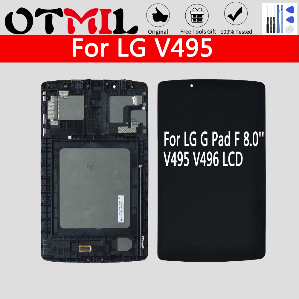 OTMIL 8 0 &quotдля LG V495 ЖК дисплей сенсорный экран с рамкой дигитайзер для G Pad F V496 U в