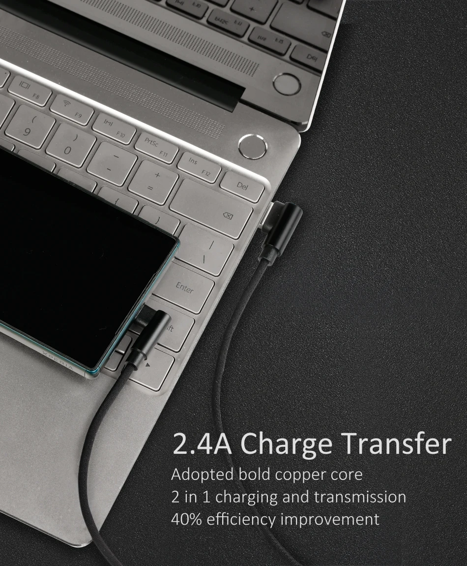 Micro USB l-образный локоть кабель для передачи данных телефонный кабель для мобильного телефона прочный тип C кабель для быстрой зарядки данных для Android IPhone huawei samsung