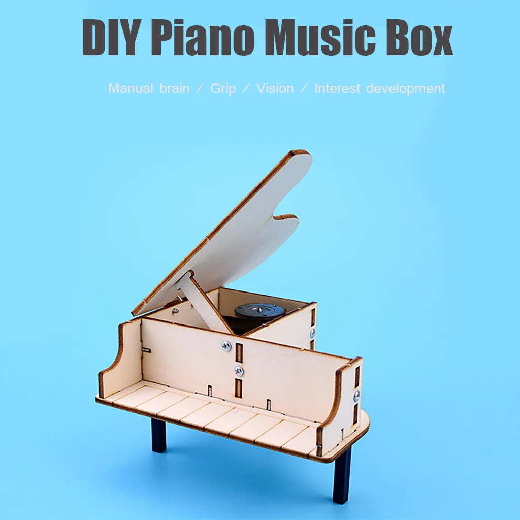 Развивающие интеллектуальные DIY пианино музыкальная шкатулка DIY электрические развивающие игрушки ручной работы для детей Подарки# g4