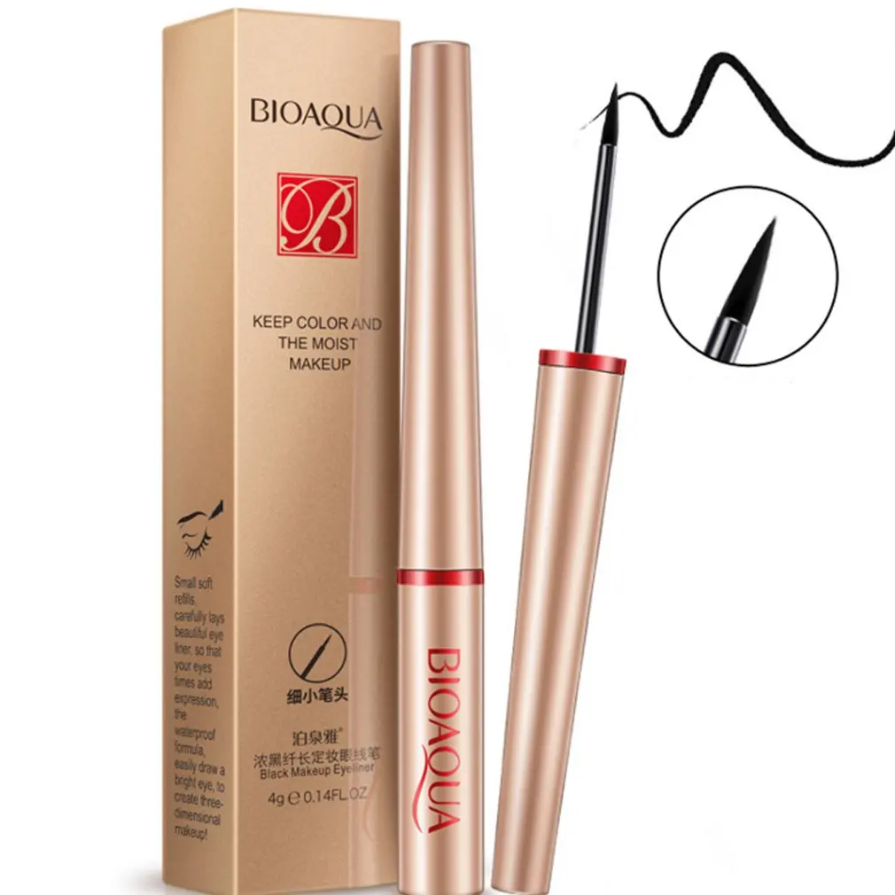 

Black Waterproof Long Lasting Anti Perspiration Anti Halo Dyeing Liquid Eyeliner Make Up Pen Beauty Comestics Eyeliner