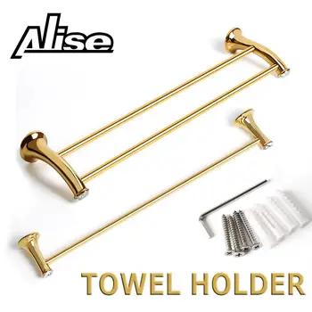 

60cm Towel Rack Towel Hanger Bath Towel Holder Wall Hanging Towel Double Bar 304 Stainless Steel Bathroom Shelf Storage Rack
