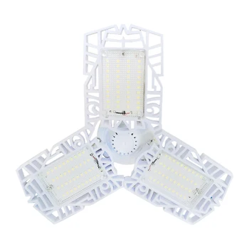 

Warehouse Gym LED Garage Light 3 Adjustable Panels Basement Barn Deformable For Workshop Industrial 6000LM 60W E26 E27