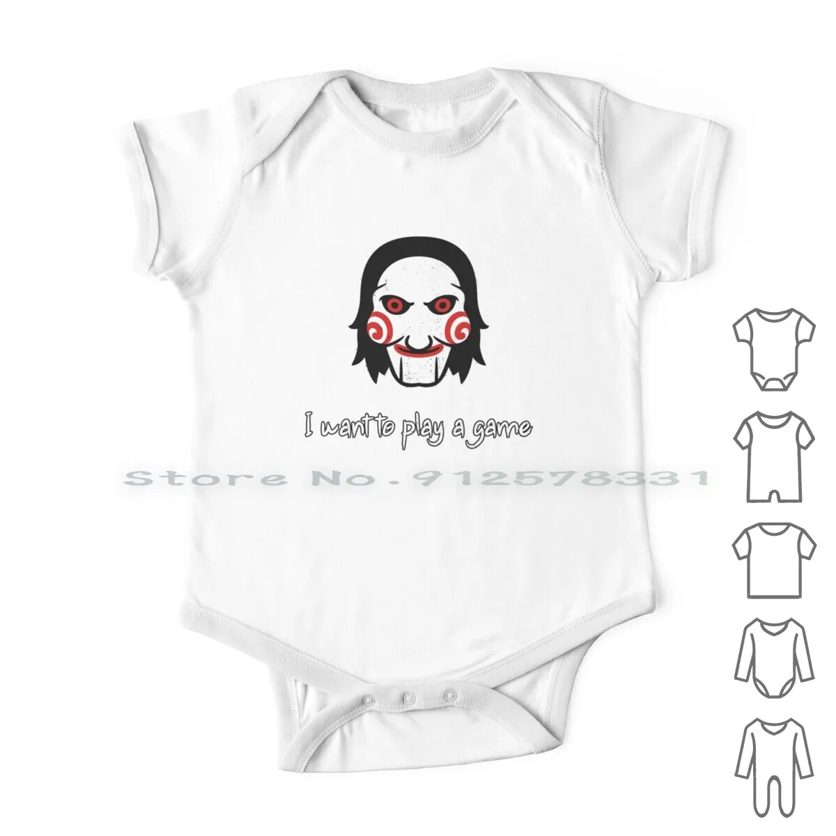 Saw I Want To Play A Game Newborn Baby Clothes Rompers Cotton Jumpsuits  Jigsaw I Want To Play A Game Puppet Billy Scary Fear| | - AliExpress