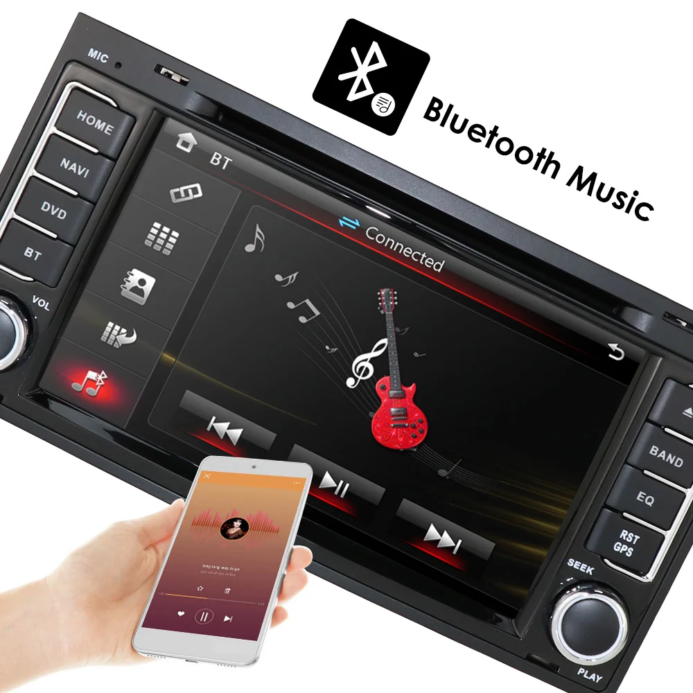 Top Mirror link DAB+ 7 Inch radio Car DVD Player For V W  VolksWagan T ouareg Transporter T5 Multivan 2004-2011 camera IGO map TPMS 11