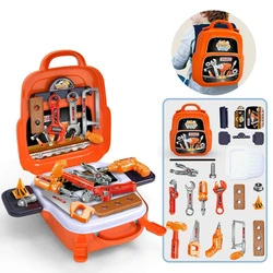 Ensemble d'outils de Construction, jeu de simulation, perceuse électrique, boîte à outils pour enfants en bas âge, garçons 