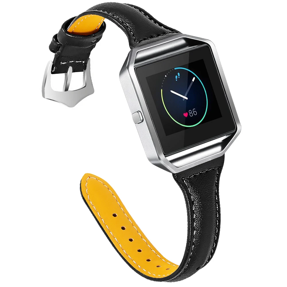 OULUCCI кожаный ремешок для fitbit blaze ремешок из нержавеющей стали с пряжкой сменный тонкий спортивный ремешок для fitbit blaze Кожаный ремешок