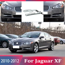 2 шт. для Jaguar XF 2010-2012 6000K белый светильник Светодиодный дневной ходовой светильник DRL Автомобильная противотуманная фара
