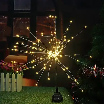 

IP67 Solar Firework Silver String Lights Star String Light Fairy Bouquet Dandelion Lights Fairy Light Festival Christmas Home
