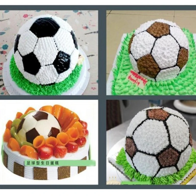 Football Cake Pan Aluminum 15/20CM 3D Lagre Half Soccer Ball Football  Shaped Cake Mold Pastry Baking Cake Decorating Pan Mold - AliExpress